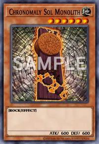 Chronomaly Sol Monolith, Yu-Gi-Oh! card, EARTH
