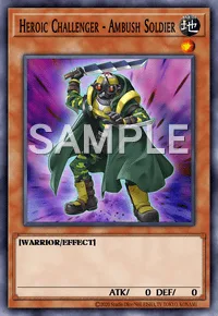 Heroic Challenger - Ambush Soldier, Yu-Gi-Oh! card, EARTH