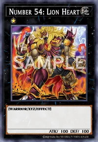Number 54: Lion Heart, Yu-Gi-Oh! card, EARTH