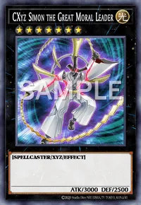 CXyz Simon the Great Moral Leader, Yu-Gi-Oh! card, LIGHT