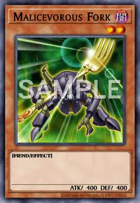 Malicevorous Fork, Yu-Gi-Oh! card, DARK