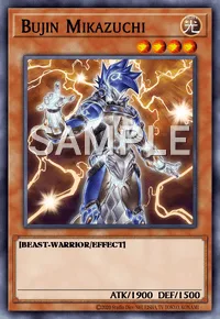 Bujin Mikazuchi, Yu-Gi-Oh! card, LIGHT