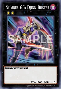 Number 65: Djinn Buster, Yu-Gi-Oh! card, DARK
