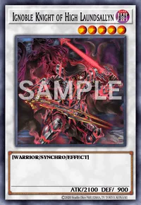 Ignoble Knight of High Laundsallyn, Yu-Gi-Oh! card, DARK