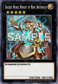 Sacred Noble Knight of King Artorigus, Yu-Gi-Oh! card, LIGHT