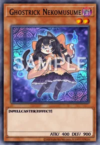 Ghostrick Nekomusume, Yu-Gi-Oh! card, DARK