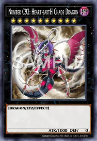 Number C92: Heart-eartH Chaos Dragon, Yu-Gi-Oh! card, DARK