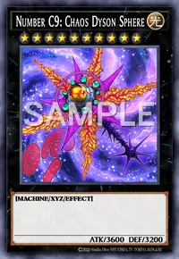 Number C9: Chaos Dyson Sphere, Yu-Gi-Oh! card, LIGHT