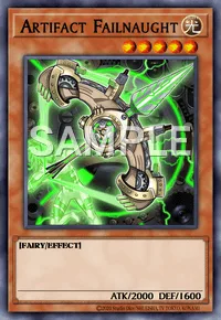 Artifact Failnaught, Yu-Gi-Oh! card, LIGHT