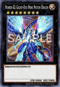 Number 62: Galaxy-Eyes Prime Photon Dragon, Yu-Gi-Oh! card, LIGHT