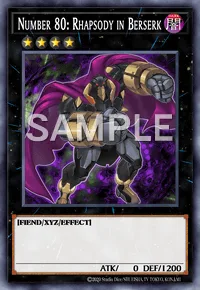 Number 80: Rhapsody in Berserk, Yu-Gi-Oh! card, DARK