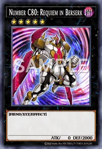 Number C80: Requiem in Berserk, Yu-Gi-Oh! card, DARK