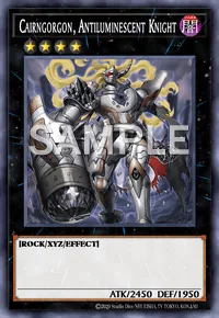 Cairngorgon, Antiluminescent Knight, Yu-Gi-Oh! card, DARK