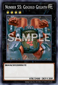 Number 55: Gogogo Goliath, Yu-Gi-Oh! card, EARTH