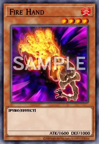 Fire Hand, Yu-Gi-Oh! card, FIRE