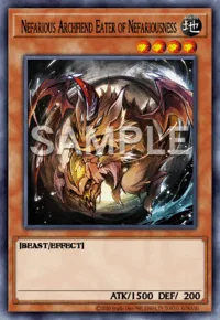 Nefarious Archfiend Eater of Nefariousness, Yu-Gi-Oh! card, EARTH