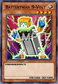 Batteryman 9-Volt, Yu-Gi-Oh! card, LIGHT