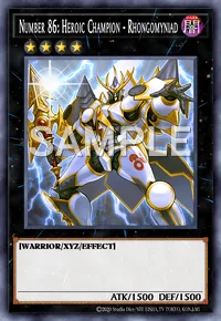 Number 86: Heroic Champion - Rhongomyniad, Yu-Gi-Oh! card, DARK