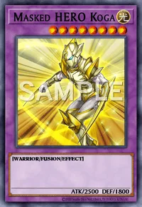 Masked HERO Koga, Yu-Gi-Oh! card, LIGHT