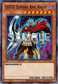 D/D/D Supreme King Kaiser, Yu-Gi-Oh! card, DARK