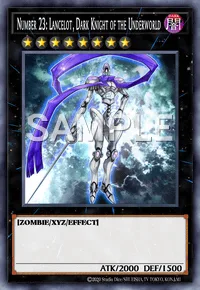 Number 23: Lancelot, Dark Knight of the Underworld, Yu-Gi-Oh! card, DARK