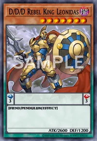 D/D/D Rebel King Leonidas, Yu-Gi-Oh! card, DARK