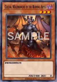 Calcab, Malebranche of the Burning Abyss, Yu-Gi-Oh! card, DARK