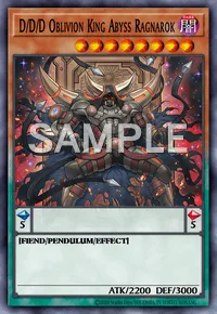 D/D/D Oblivion King Abyss Ragnarok, Yu-Gi-Oh! card, DARK