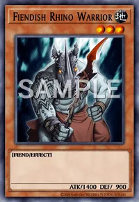 Fiendish Rhino Warrior, Yu-Gi-Oh! card, EARTH