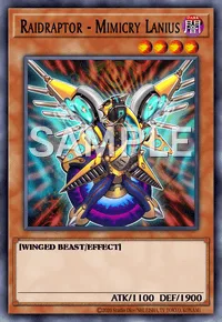 Raidraptor - Mimicry Lanius, Yu-Gi-Oh! card, DARK