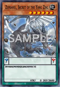 Zefraniu, Secret of the Yang Zing, Yu-Gi-Oh! card, EARTH