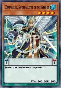 Zefrasaber, Swordmaster of the Nekroz, Yu-Gi-Oh! card, WATER