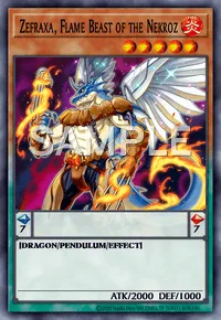 Zefraxa, Flame Beast of the Nekroz, Yu-Gi-Oh! card, FIRE