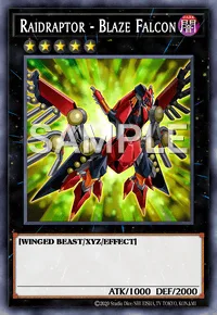 Raidraptor - Blaze Falcon, Yu-Gi-Oh! card, DARK