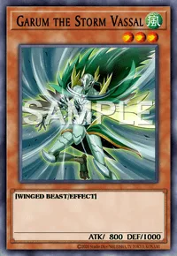Garum the Storm Vassal, Yu-Gi-Oh! card, WIND