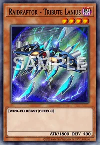 Raidraptor - Tribute Lanius, Yu-Gi-Oh! card, DARK