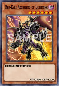 Red-Eyes Archfiend of Lightning, Yu-Gi-Oh! card, DARK