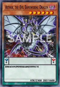 Aether, the Evil Empowering Dragon, Yu-Gi-Oh! card, DARK