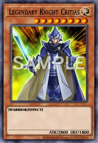 Legendary Knight Critias, Yu-Gi-Oh! card, LIGHT