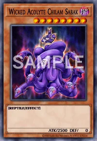 Wicked Acolyte Chilam Sabak, Yu-Gi-Oh! card, DARK