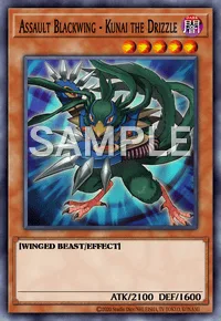 Assault Blackwing - Kunai the Drizzle, Yu-Gi-Oh! card, DARK
