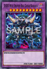 D/D/D Wave Oblivion King Caesar Ragnarok, Yu-Gi-Oh! card, DARK