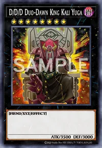 D/D/D Duo-Dawn King Kali Yuga, Yu-Gi-Oh! card, DARK