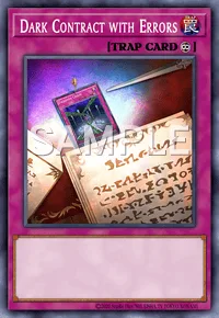 Dark Contract with Errors, Yu-Gi-Oh! card, TRAP