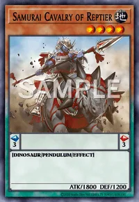 Samurai Cavalry of Reptier, Yu-Gi-Oh! card, EARTH