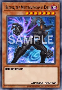 Radian, the Multidimensional Kaiju, Yu-Gi-Oh! card, DARK