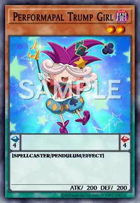 Performapal Trump Girl, Yu-Gi-Oh! card, DARK