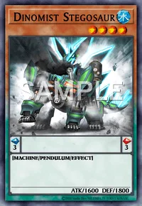 Dinomist Stegosaur, Yu-Gi-Oh! card, WATER