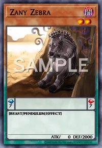 Zany Zebra, Yu-Gi-Oh! card, DARK