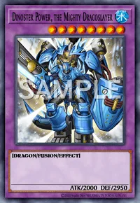 Dinoster Power, the Mighty Dracoslayer, Yu-Gi-Oh! card, WATER